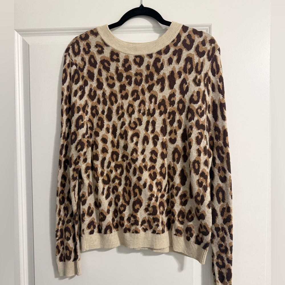 a new day Cheetah Crew Neck Sweater
